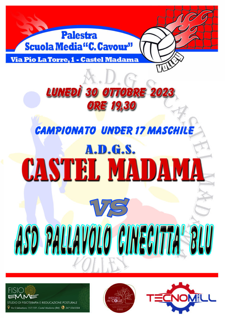 Locandina ADGS CASTEL MADAMA vs ASD PALLAVOLO CINECITTA' BLU