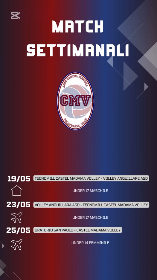 Cmv Partite Dal 19 Al 25 Maggio 2025 Cmv Partite Dal 19 Al 25 Maggio 2025