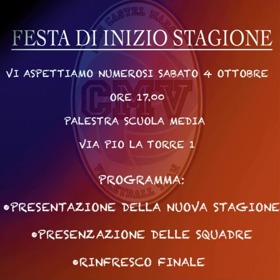 Festa di inizio stagione 2025 2026